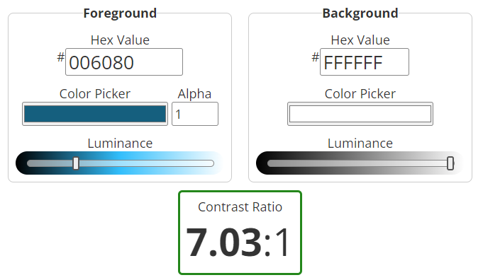 Title Text Contrast Ratio